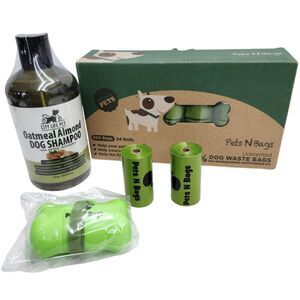 City Life Pet Oatmeal Almond Dog Shampoo and Pets N Bags Bundle 360 Bags Carrier